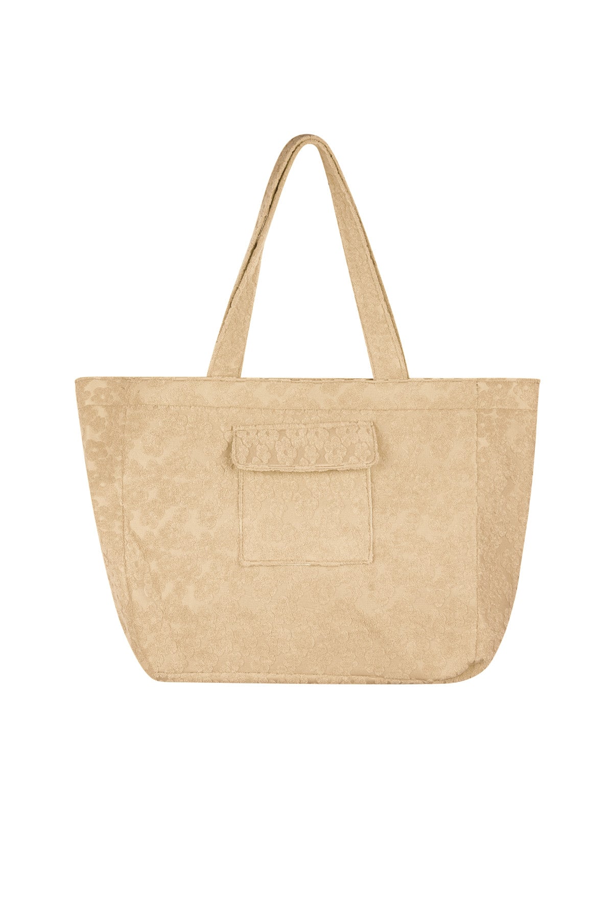 Stylish Fuchsia & Beige Polyester Shopper Bags