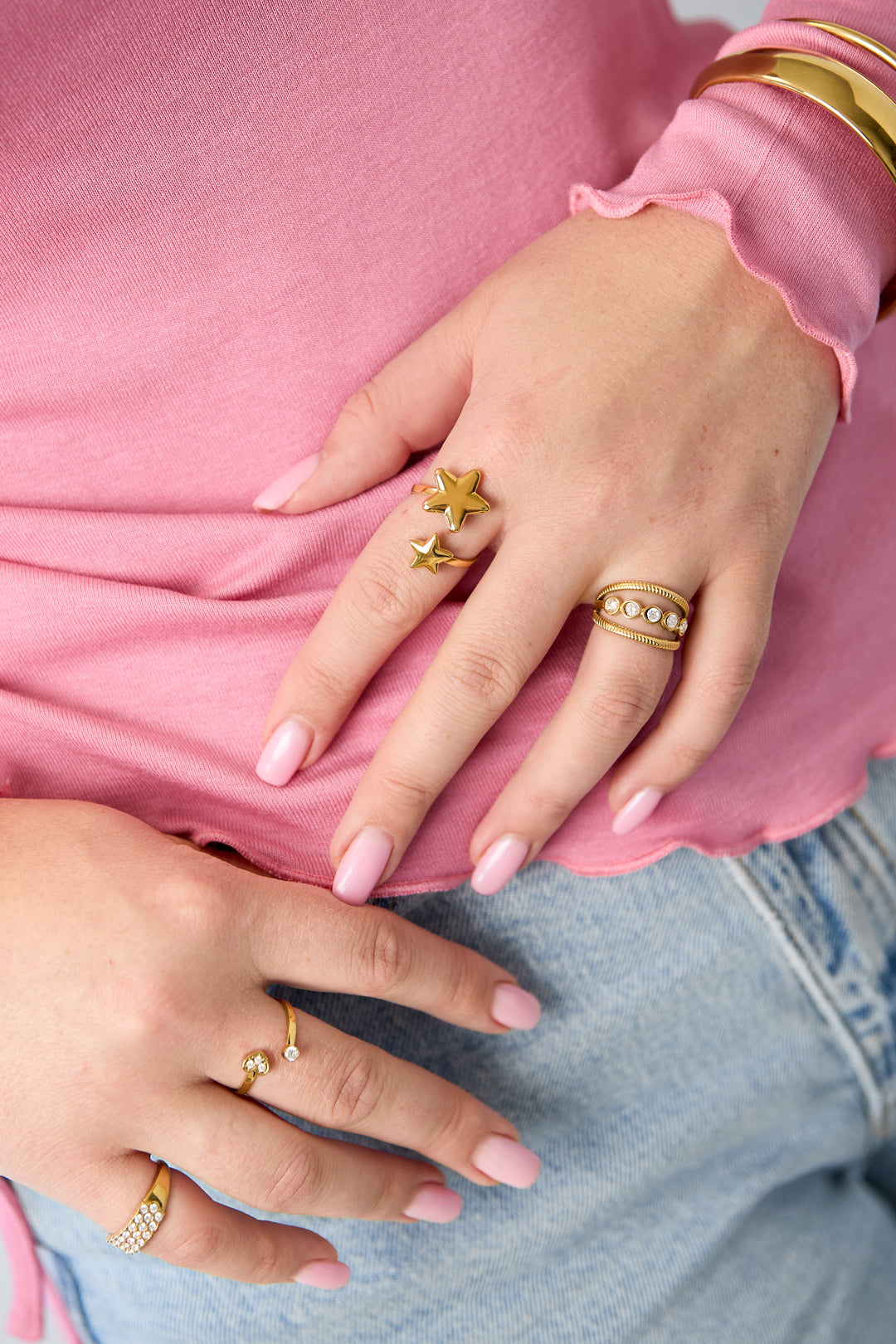 Elegant Star Minimalist Ring - Adjustable & Stylish