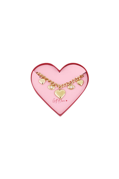 Elegant Gold-Toned Charm Bracelet for Women