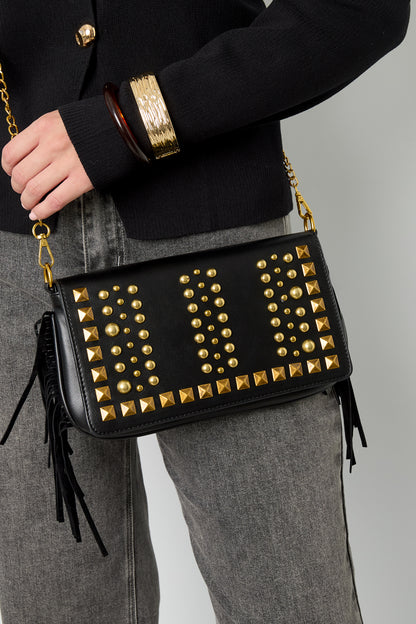 Elegant Wine Red & Black Shoulder Bag for Daily Chic