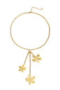 Elegant Gold-Plated Stainless Steel Flower Necklace