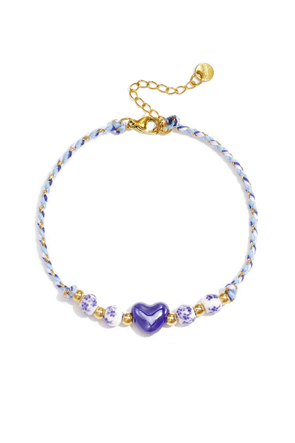 Charming Pink Heart Anklet for Summer