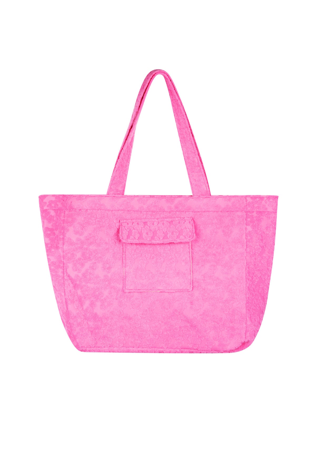 Stylish Fuchsia & Beige Polyester Shopper Bags