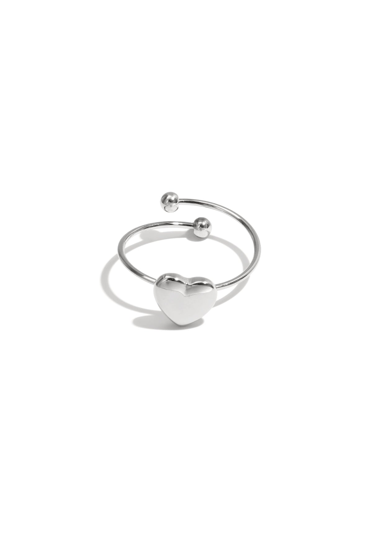 Elegant Minimalist Heart Ring in Silver & Gold