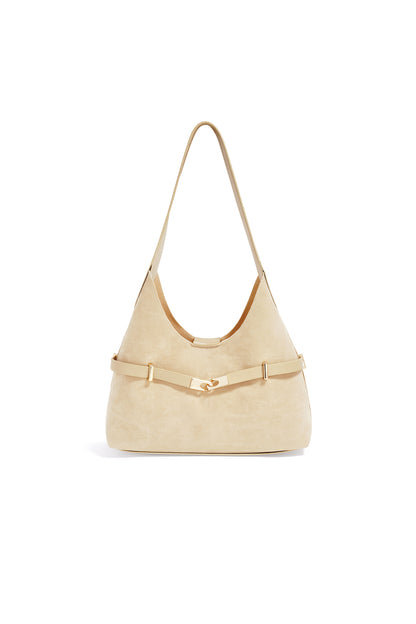 Chic Khaki Suede Shoulder Bag for Women