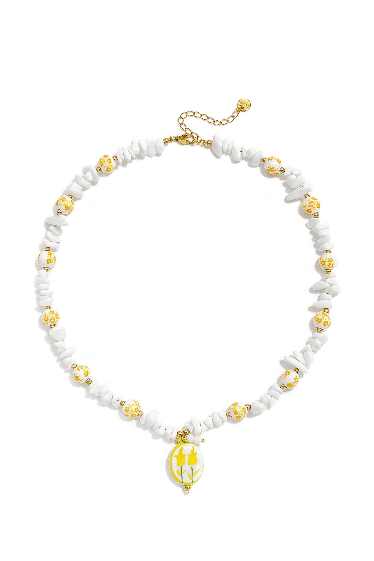 Charming Yellow Beaded Necklace for Summer