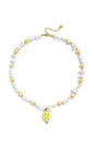 Charming Yellow Beaded Necklace for Summer