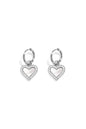 Elegant Heart-Shaped Shell Drop Earrings
