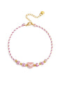 Charming Pink Heart Anklet for Summer