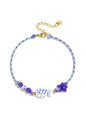 Charming Pink and Blue Fish Anklet for Summer Beach