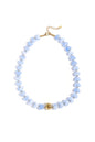 Charming Heart Beaded Necklace in Light Pink & Baby Blue
