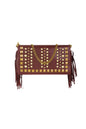 Elegant Wine Red & Black Shoulder Bag for Daily Chic