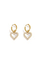 Elegant Heart-Shaped Shell Drop Earrings