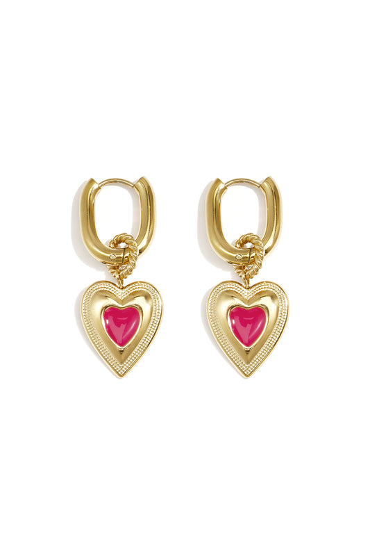 Stylish Heart-Shaped Drop Earrings for Everyday Wear
